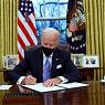 Pres. Biden at desk